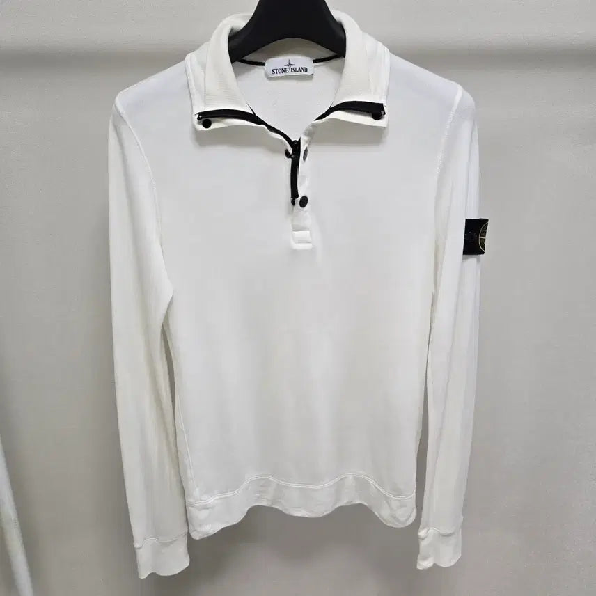 [BUNJANG] Stone Island Half-Zip Polo T-Shirt Size S (Recommended 90-95) / 스톤아일랜드 하프집업 카라 티셔츠 s사이즈 90 95 판매