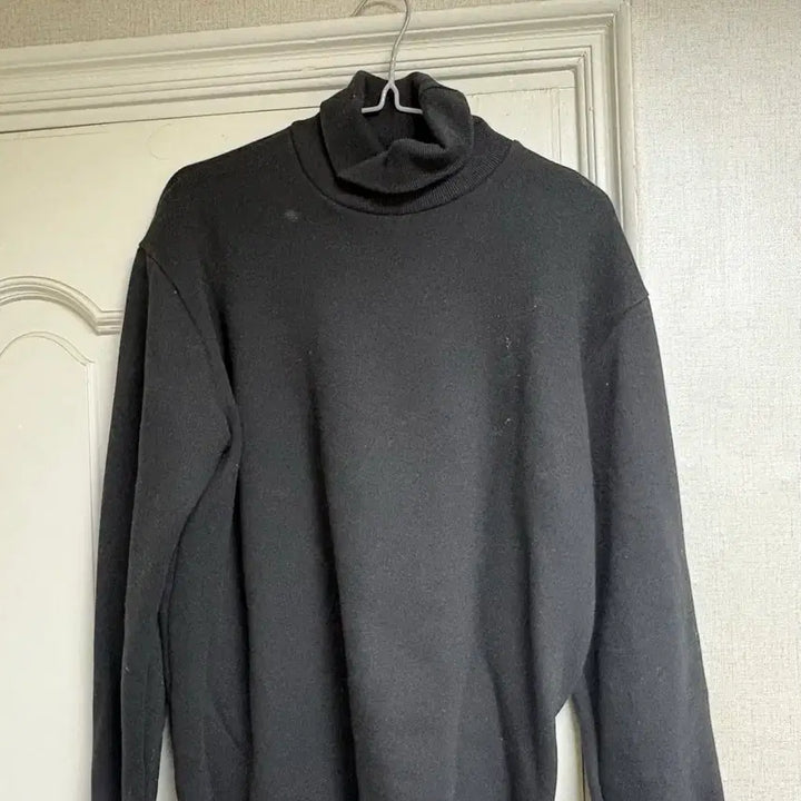 [BUNJANG] Black Turtleneck Long Sleeve T-Shirt / 블랙 목폴라 티셔츠