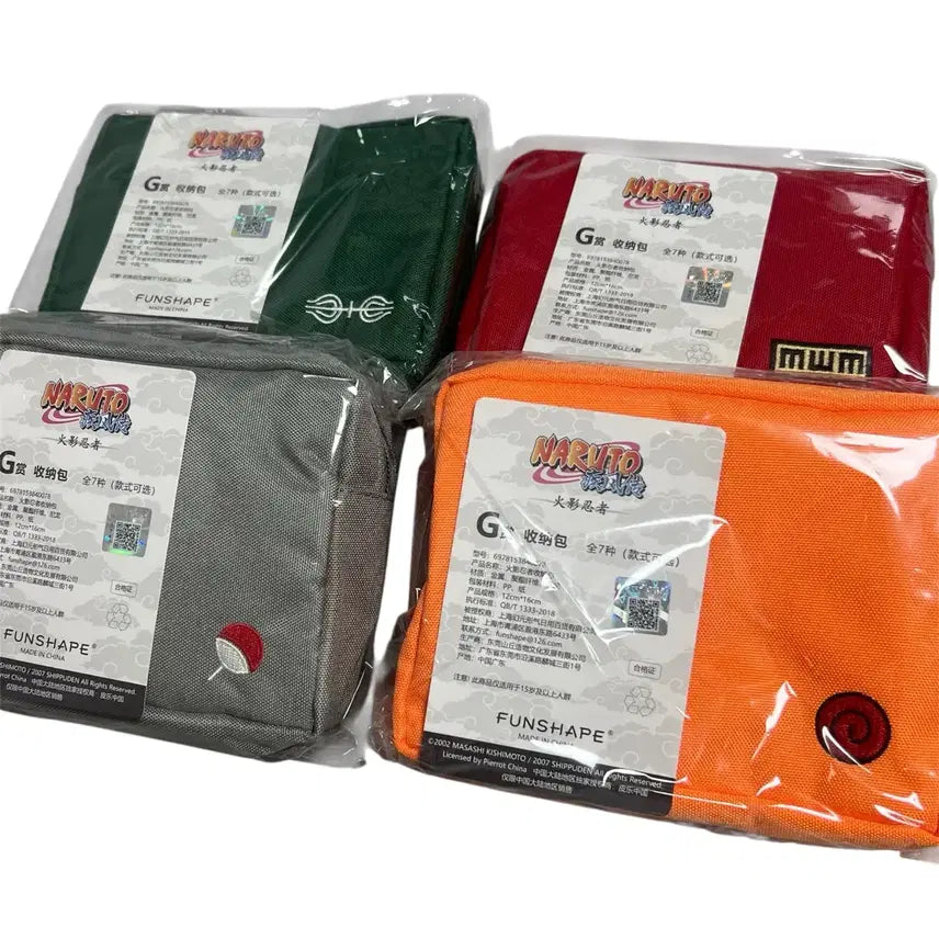 [BUNJANG] Naruto G Prize Pouch Bundle Set (4 Types) / 미개봉) 나루토 G상 파우치 4종 일괄 (나루토 쿠지 파우치 G상)