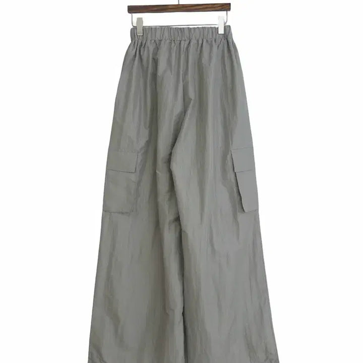 [BUNJANG] Washed Two-Way Wide-Leg Pants / 교신안함)카키그레이 와샤 투웨이 팬츠
