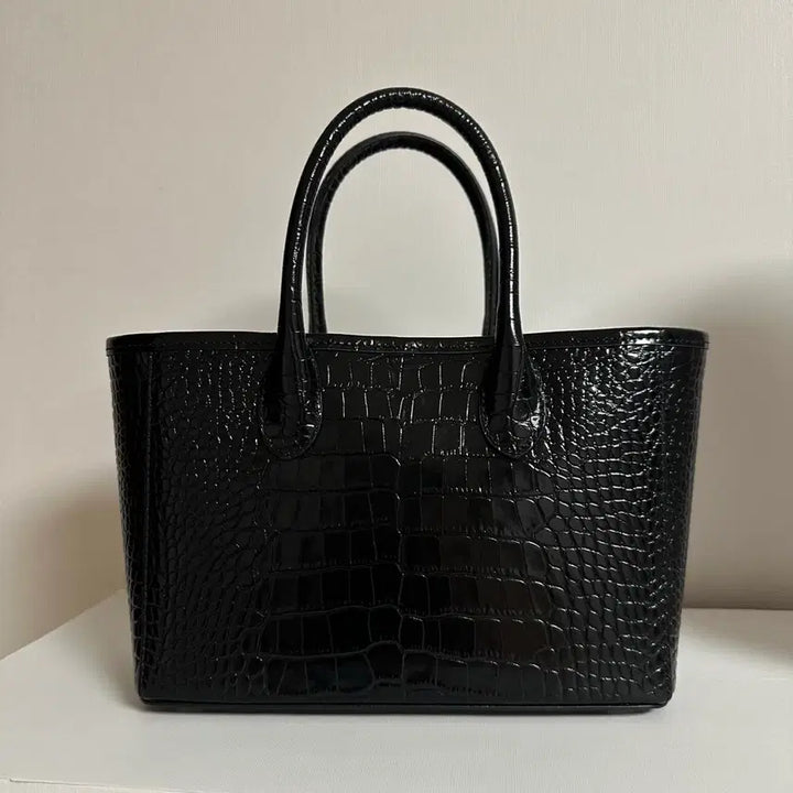 [BUNJANG] Sie Helena Mini Tote Bag - Croc Black / sie 시에 헬레나 미니 토트백 - 크록 블랙