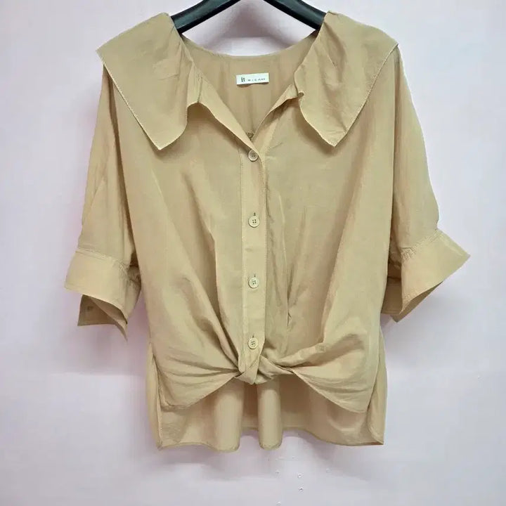 [BUNJANG] It Michaa Dolman Sleeve Blouse Beige / 잇미샤 돌먼슬리브 블라우스 55-66