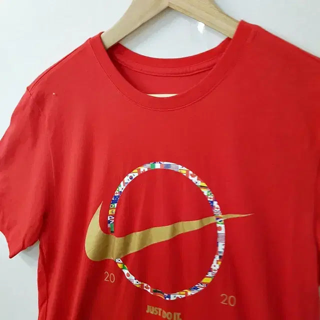 [BUNJANG] Nike Red Cotton T-Shirt (Size S) / NIKE 나이키 티셔츠 레드