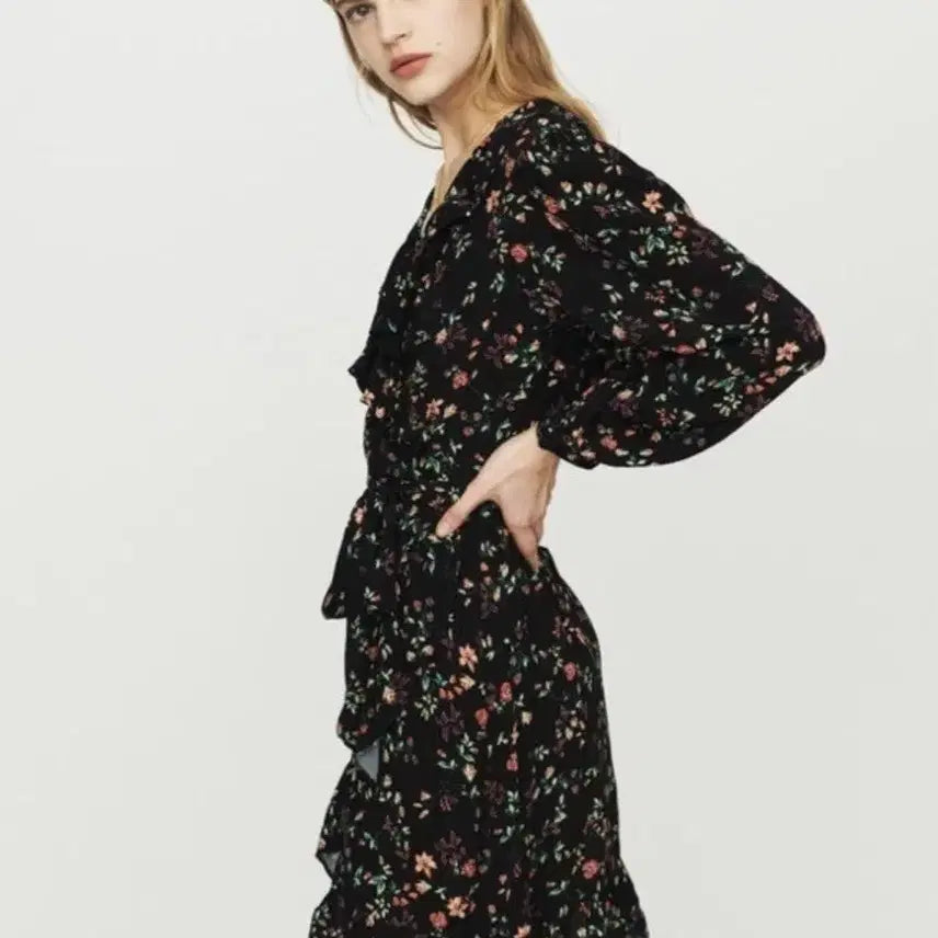 [BUNJANG] Maje Floral Wrap Dress / 마쥬  MAJE  플로랄 랩원피스