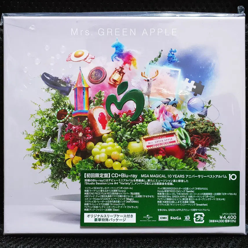 [BUNJANG] Mrs. GREEN APPLE 10 CD+Blu-ray / 미세스 그린 애플 Mrs. GREEN APPLE 10 CD+블루레이