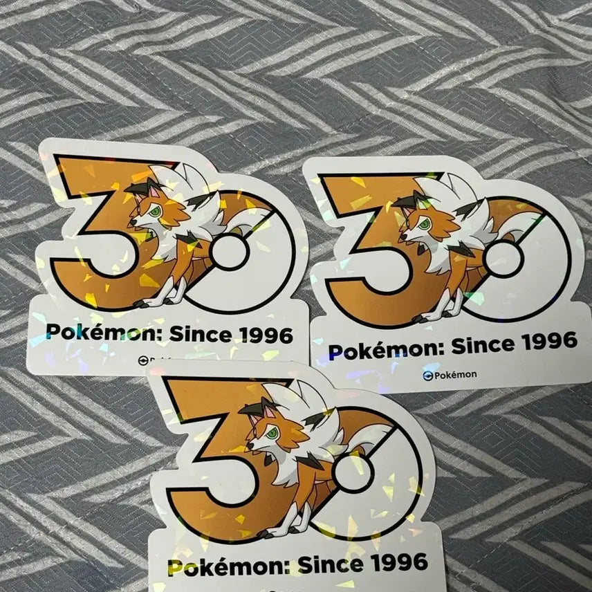[BUNJANG] Pokemon 30th Anniversary Lycanroc Sticker / 포켓몬 30주년 올영 루가루암 스티커