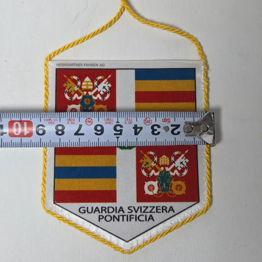 [BUNJANG] Antique Vatican City Papal Catholic Roman Banner with Swiss Guard Emblem / 앤틱 바티칸시티 교황청 가톨릭 로마 배너