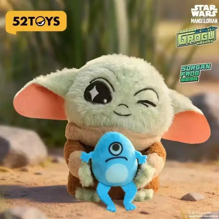 [BUNJANG] 52TOYS The Mandalorian Grogu Frog Pull-String Plush Keychain / 52토이즈 만달로리안 그로구 인형 키링 개구리