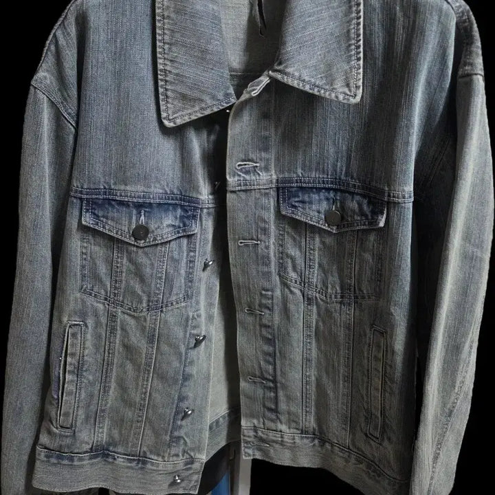 [BUNJANG] Noir Oversized Crop Denim Jacket (Blue) / 노이어 오버핏 크롭 데님 자켓 (블루) 48