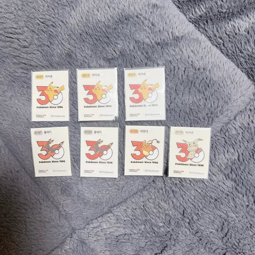 [BUNJANG] 30th Anniversary Artwork Sticker Individual/Bundle Set / 포켓몬 띠부씰 아트워크/시즌5 개별/일괄 판매