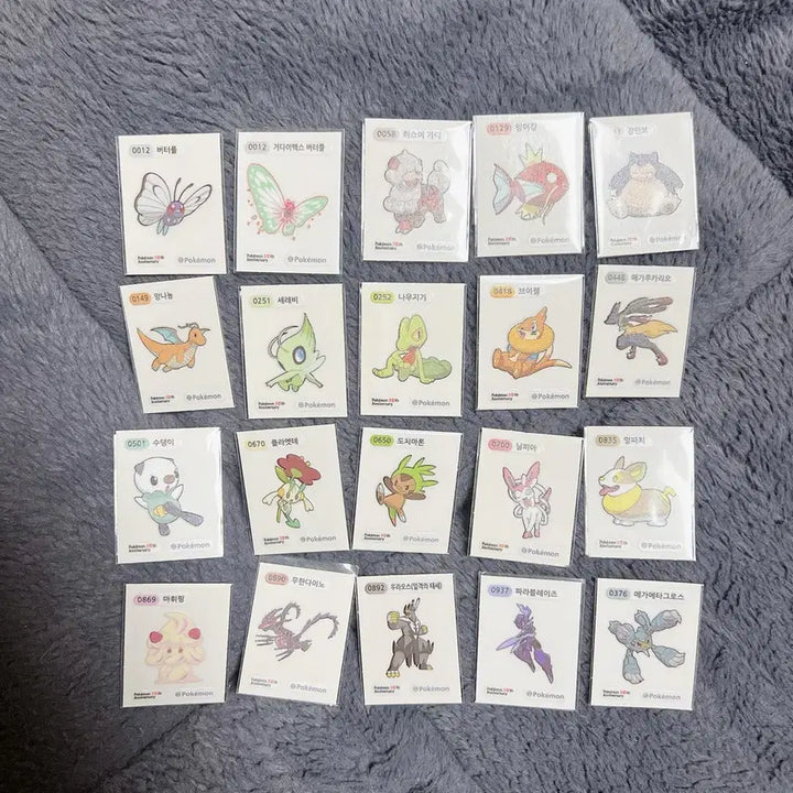 [BUNJANG] 30th Anniversary Artwork Sticker Individual/Bundle Set / 포켓몬 띠부씰 아트워크/시즌5 개별/일괄 판매