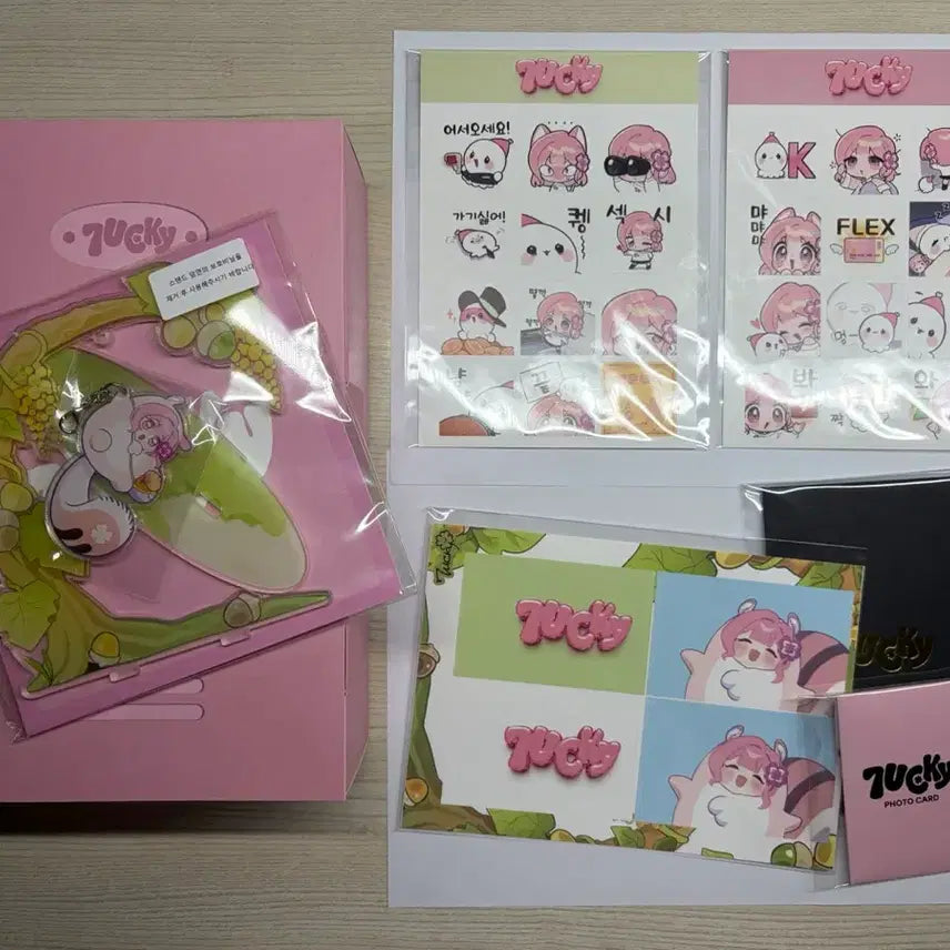[BUNJANG] Rukki 7-Piece Goods Set / (쿠션, 후드티 X) 러끼 7종세트