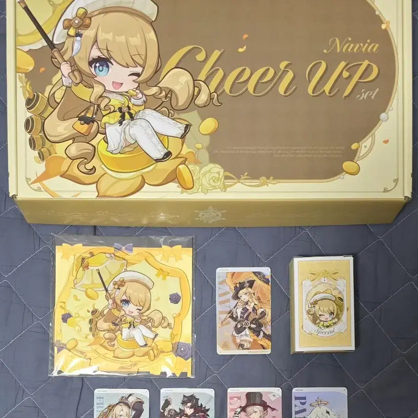 [BUNJANG] Genshin Impact Navia Acrylic Standee &amp; PCs Bundle Set / 원신 박카스 나비아아크릴포카 라이오슬리 프레미네 리니페이몬 치얼업세트
