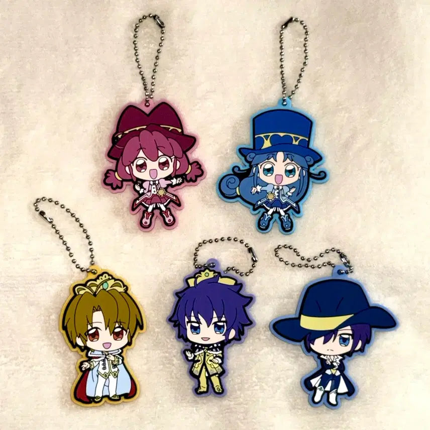 [BUNJANG] Shugo Chara! Rubber Strap Keychain Gacha Bundle Set / 일괄) 신비한 별의 쌍둥이 공주 러버 스트랩 키링 가챠