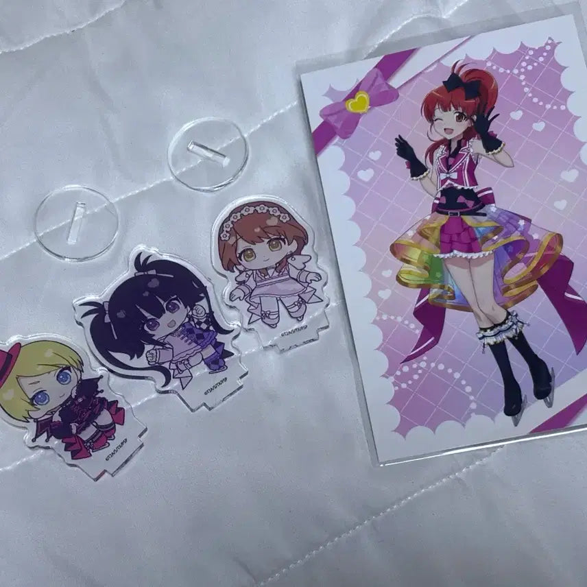 [BUNJANG] Pretty Rhythm Aurora Dream Serena, Kaname, Canon 15th Anniversary EEO SD Acrylic Standee + Bonus Card Set / 프리티리듬 오로라드림 세레나, 카나메, 카논 15주년 eeo sd 아크릴