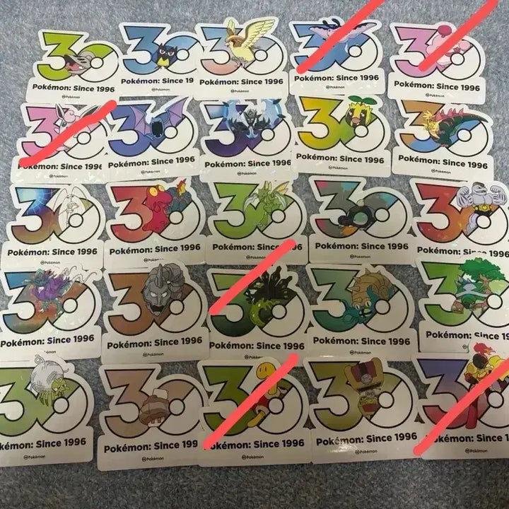 [BUNJANG] Pokemon 30th Anniversary Sticker / 포켓몬스터 30주년 스티커 장 당 1000원