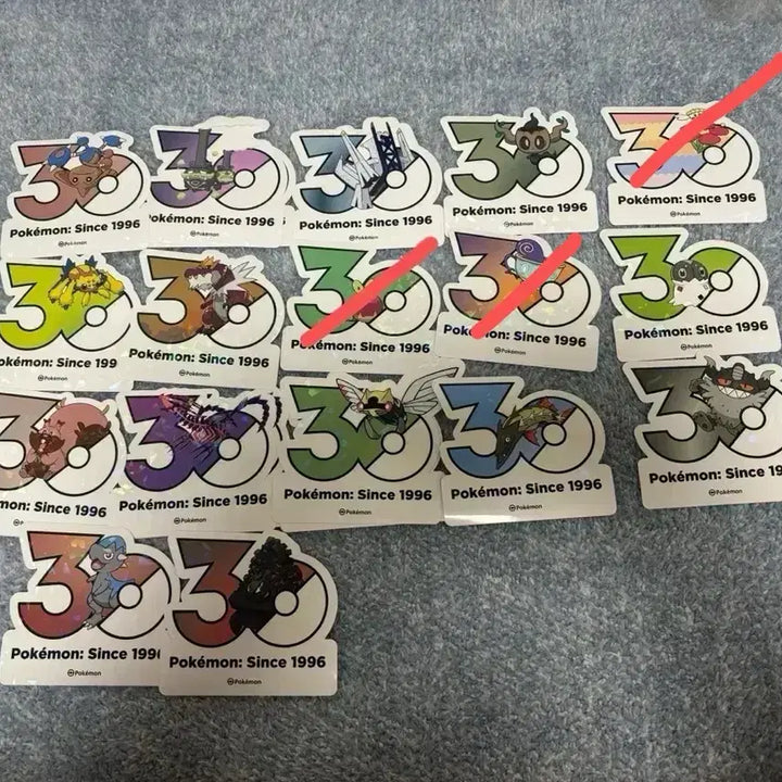 [BUNJANG] Pokemon 30th Anniversary Sticker / 포켓몬스터 30주년 스티커 장 당 1000원