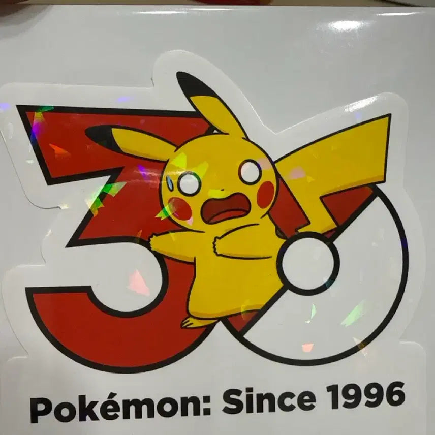 [BUNJANG] Pokemon 30th Anniversary Logo Sticker Pikachu / 포켓몬 30주년 로고 스티커 피카츄