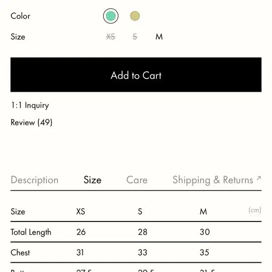 [SOLD OUT] 부디무드라 Hole bra top (Mint, S)
