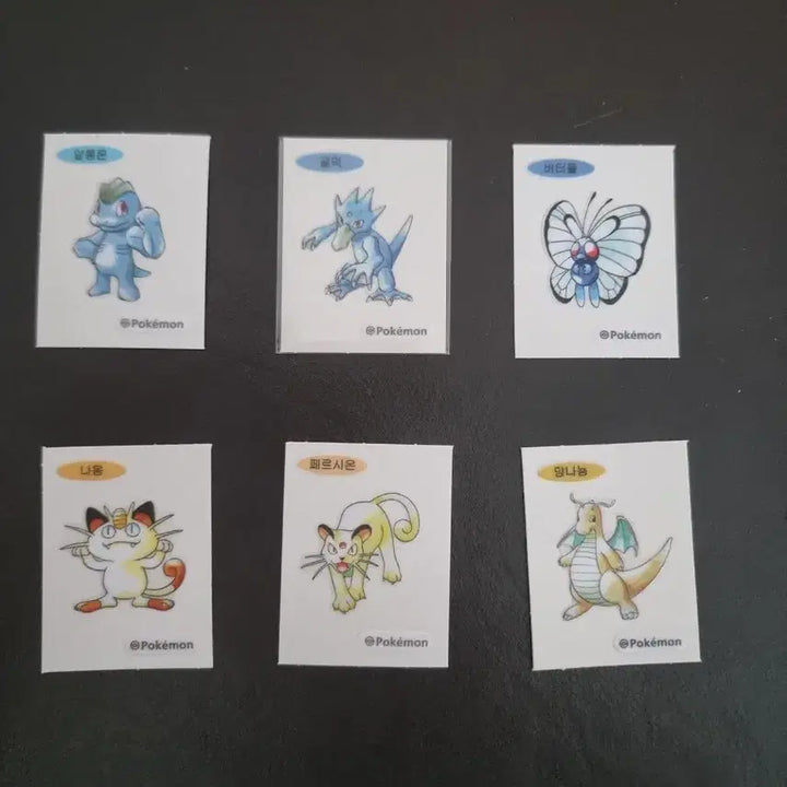 [BUNJANG] Pokemon 30th Anniversary Artwork Sticker 6-Type Set / 포켓몬 30주년 아트워크 스티커 6종 세트