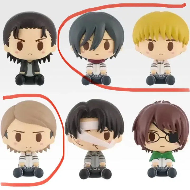 [BUNJANG] Attack on Titan Chocoinu 3종 Bundle Set / 새상품) 진격의거인 H상 초코노코 3종 일괄