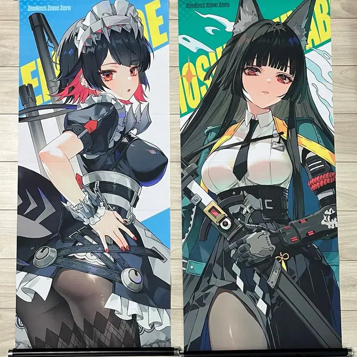 [BUNJANG] Zenless Zone Zero Wall Scroll Miyabi Ellenjo Bundle Set / 젠레스 존 제로 벽걸이 족자봉 미야비 엘렌조 일괄