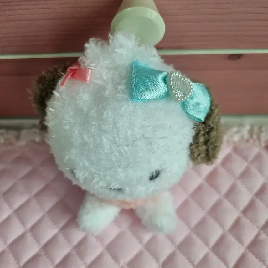 [BUNJANG] Sanrio Run Run Ribbon Series Pochacco Plush Keychain / (일본정품) 산리오 룬룬리본 시리즈 인형 키홀더 포차코