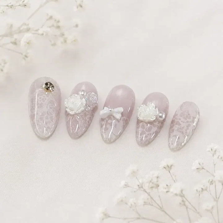 [BUNJANG] Handmade Lace Nail Tips / 월드컵기간할인) 레이스 수제 네일팁