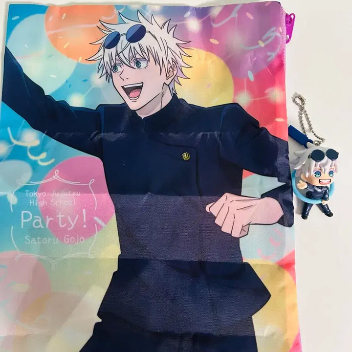 [BUNJANG] Jujutsu Kaisen Gojo Gacha Pouch &amp; Konnichiwa Keychain Bundle Set (Sealed) / 미개봉 일괄) 주술회전 고죠 가챠 파우치, 곤니치와 키링 가챠