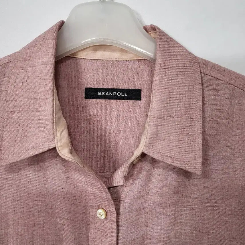 [BUNJANG] Beanpole Linen Blend Shirt M / 빈폴 핑크 린넨 마혼방 셔츠 95 M