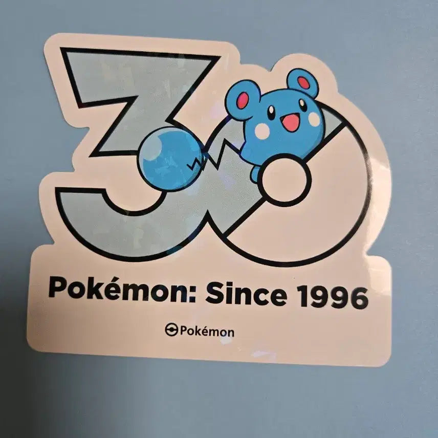 [BUNJANG] Pokemon 30th Anniversary Logo Sticker / 포켓몬 30주년 로고 스티커 루리리