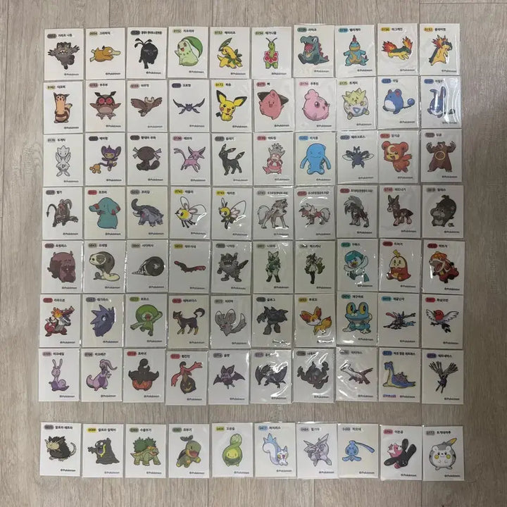[BUNJANG] Pokemon Stickers Bundle Set (112 Stickers) / (판매)포켓몬 띠부씰 일괄(116장)