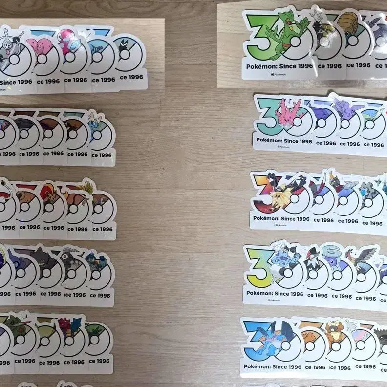 [BUNJANG] Pokemon 30th Anniversary Sticker Set / 포켓몬 30주년 기념 스티커 세트