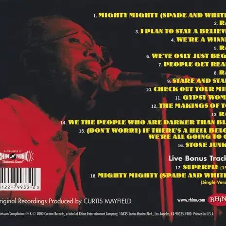 [BUNJANG] Curtis Mayfield Curtis Live! Remaster CD / Curtis Mayfield - Curtis Live! - 리마스터 CD