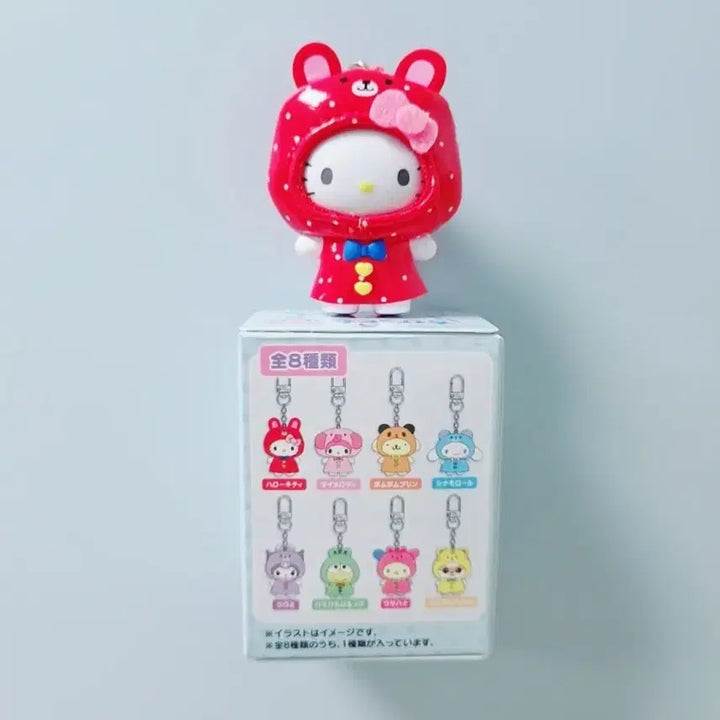 [BUNJANG] Sanrio Chibitomo Raincoat Series Keychain: Hello Kitty / 산리오 치비토모 우비 레인코트 시리즈 키링/ 헬로키티
