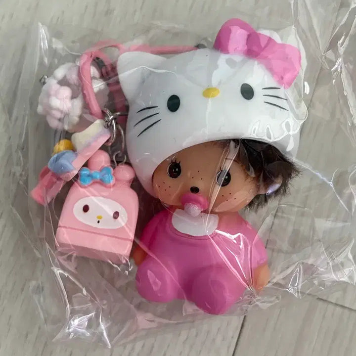 [BUNJANG] Kitty Monchhichi Keychain / 키티 몬치치 키링