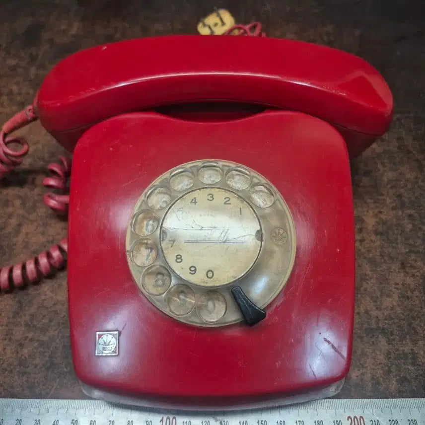 [BUNJANG] Goldstar Red Rotary Dial Telephone (1981) / 1981년 골드스타  빨간색 다이얼 전화기
