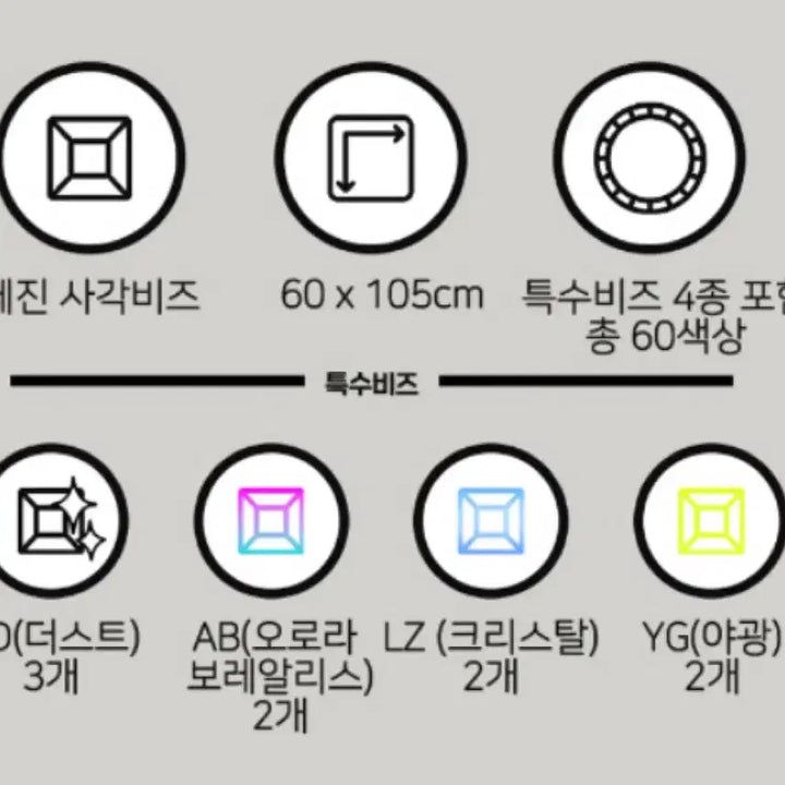 [BUNJANG] Kingdmund Run On Square Diamond Painting Kit / Run on (킹드몬드 사각보석십자수)
