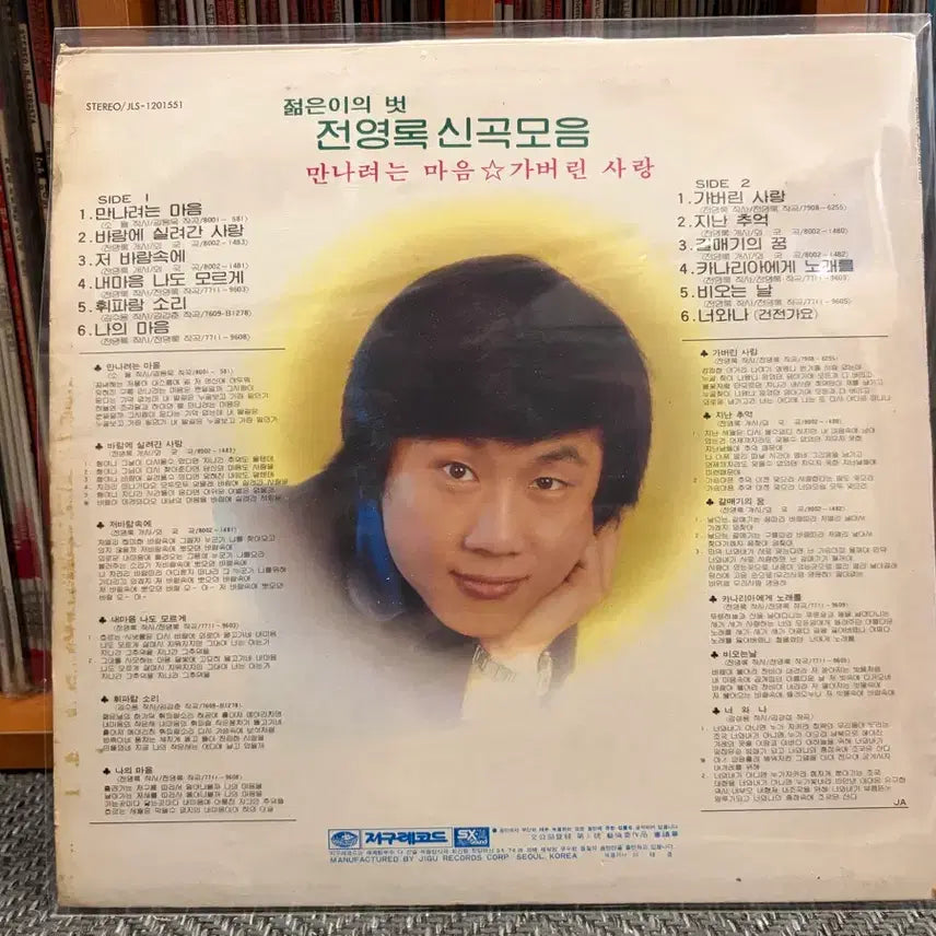 [BUNJANG] Jeon Young Rok New Songs Collection - Love Carried by the Wind (LP) / (LP) 전영록 신곡 모음 - 바람에 실려간 사랑