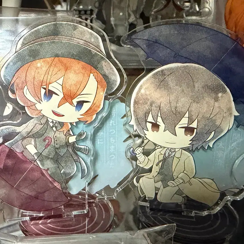 [BUNJANG] Bungo Stray Dogs Chuuya Dazai SD Acrylic Stand Bundle Set / 츄야, 다자이 SD 우산 아크릴 스탠드 일괄
