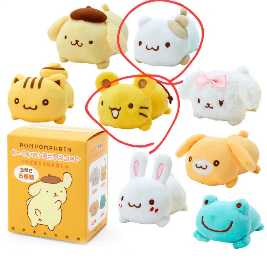 [BUNJANG] Sanrio Pompompurin Birthday Mini Mascot Plush (Bundle Set) / 산리오 폼폼푸린 생일 미니 마스코트 인형(일괄)