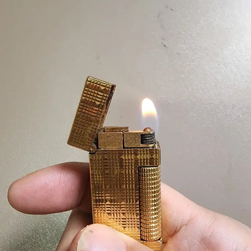 [BUNJANG] Dunhill Rollagas Gold-Plated Lighter / >내용사진필< 상태S급 50여년된 빈티지 금도금 던힐 롤라가스 라이터 팜