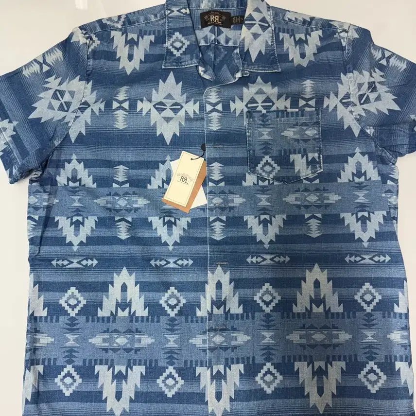 [BUNJANG] RRL Indigo Native Shirt XL / RRL 더블알엘 인디고 네이티브 셔츠 XL
