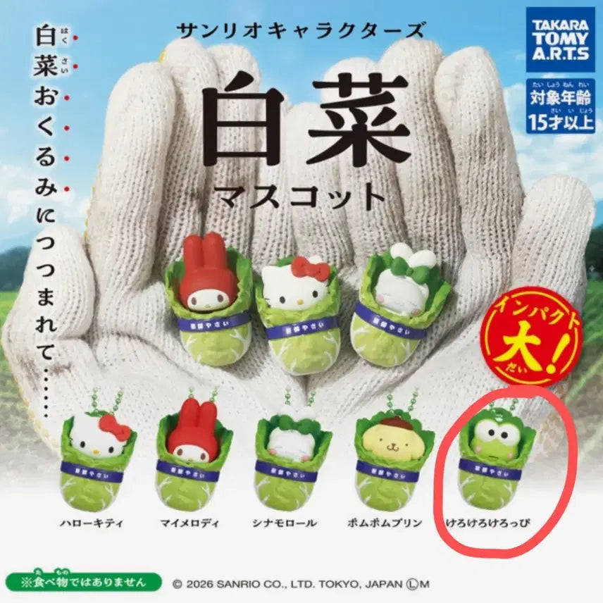 [BUNJANG] Sanrio Cabbage Gacha Kerokero Keropi / 산리오 배추 가챠 케로케로케로피