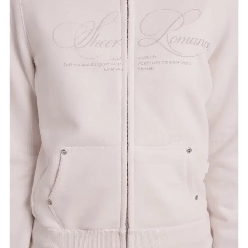 [BUNJANG] Clissure Sheer Romance Slim Hood Zip-up Hoodie Pink / 새상품) 클리시어 시어 로맨스 슬림 후드집업 핑크 쉬어