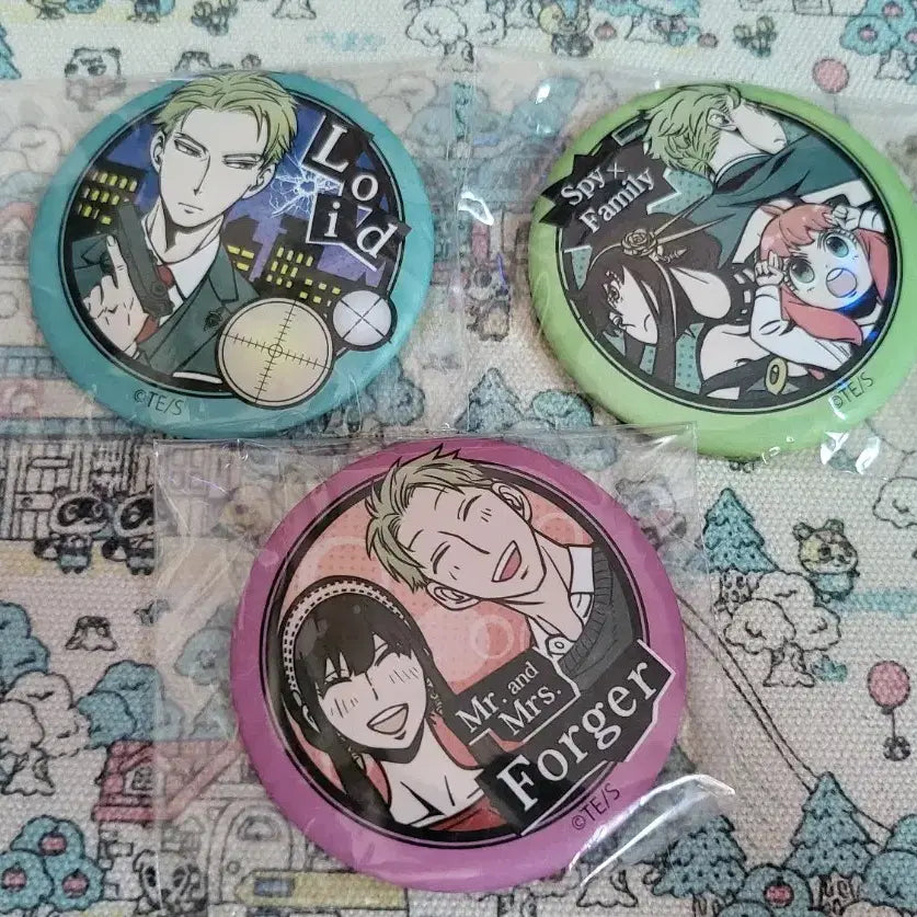 [BUNJANG] Spy x Family Can Badge 3-Set Bundle / 스파이패밀리 캔뱃지 3종 일괄