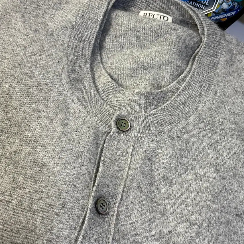 [BUNJANG] Recto Layered Cardigan Grey M / 렉토 레이어드 가디건 그레이 M