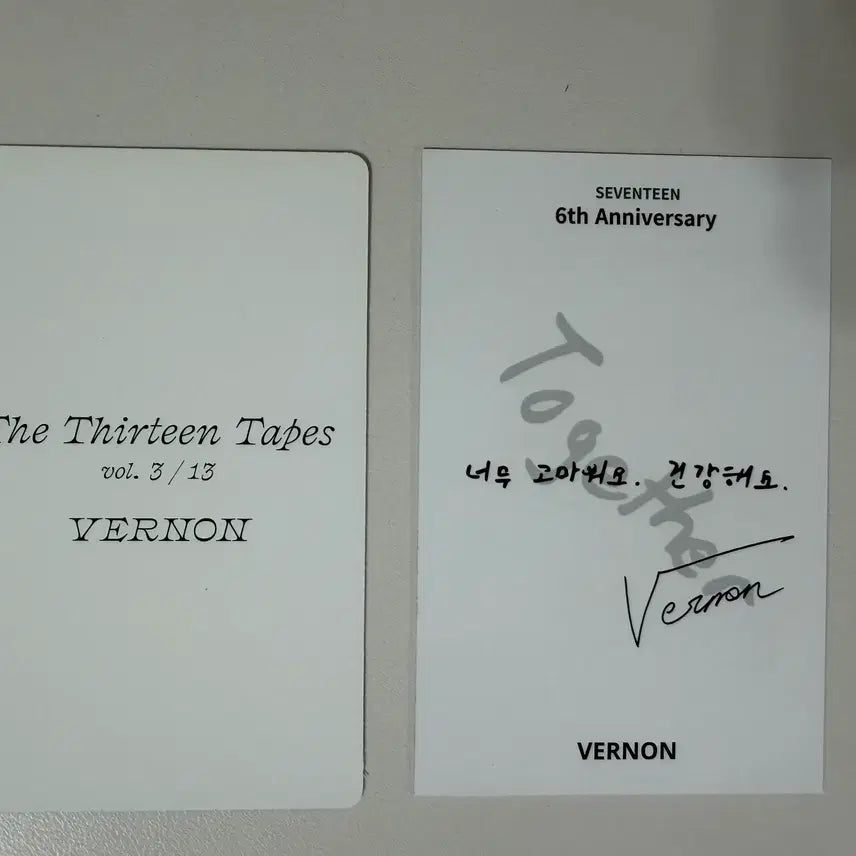 [BUNJANG] SEVENTEEN Vernon TTT 6th Anniversary Photocard / 세븐틴 버논 ttt(티티티), 6주년 포카