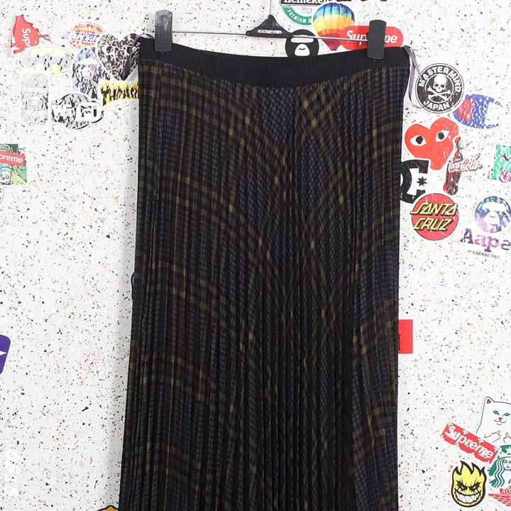 [BUNJANG] Uniqlo Charcoal Pleats Elastic Waist Skirt Women&