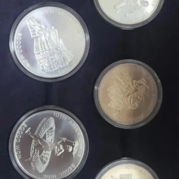 [BUNJANG] 1986 Seoul Asian Games Commemorative Coin Set (5 Types) / 86 서울 아시아 게임 기념 은화 5종세트